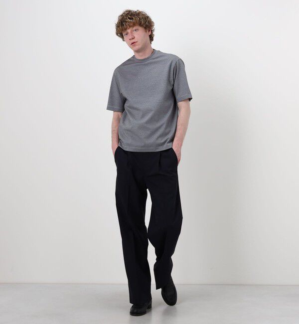 TOMORROWLAND MENS「【接触冷感・吸水速乾】コットンポリエステルポンチ クルーネックTシャツ」|Tシャツ・カットソー|