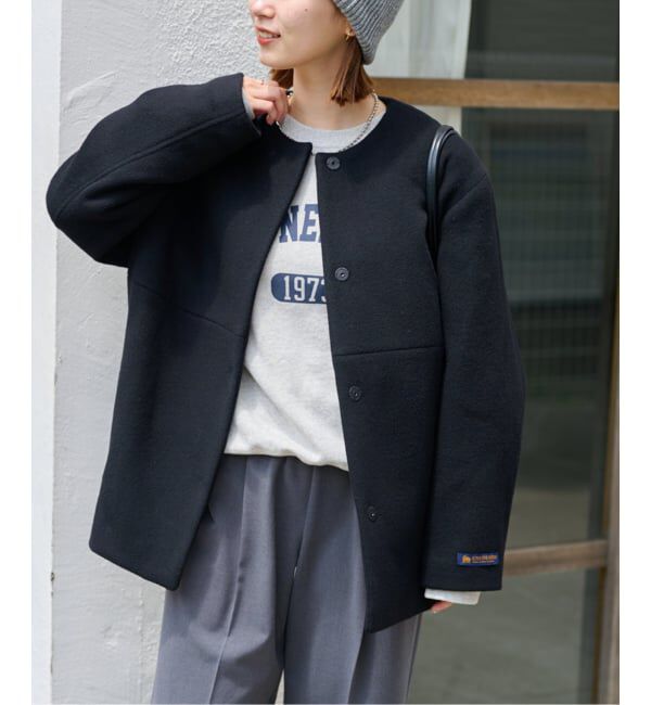 JOURNAL STANDARD relume「《追加予約 / 新色》スーパーファインビーバークルーネックコート」|ノーカラーコート|
