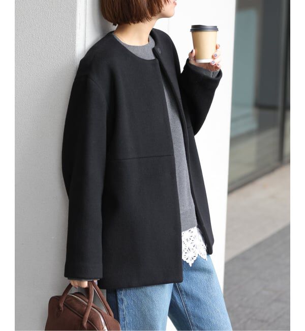 JOURNAL STANDARD relume「《追加予約 / 新色》スーパーファインビーバークルーネックコート」|ノーカラーコート|
