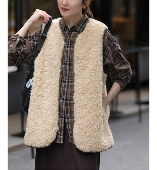 JOURNAL STANDARD relume「《追加予約》シープフェイクファージップベスト」|ダウンベスト・ベスト|