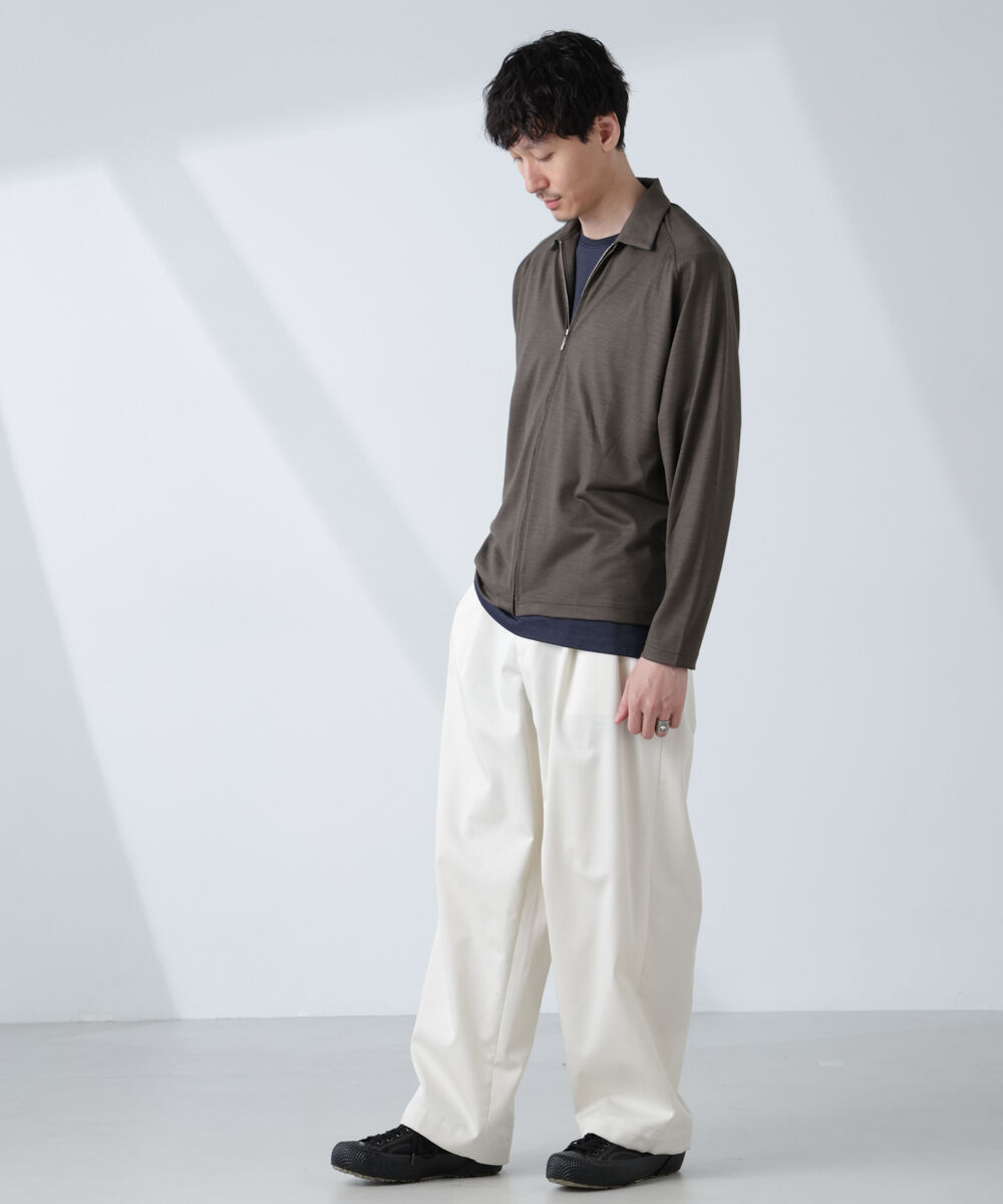 NANO universe「「ALL-DAYS COMFORT 100% WOOL」 ZIPプルオーバー」|Tシャツ・カットソー|