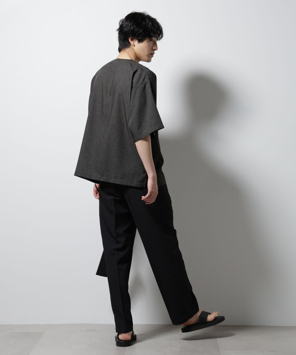 NANO universe「テックリネン布帛Tシャツ 半袖」|Tシャツ・カットソー|