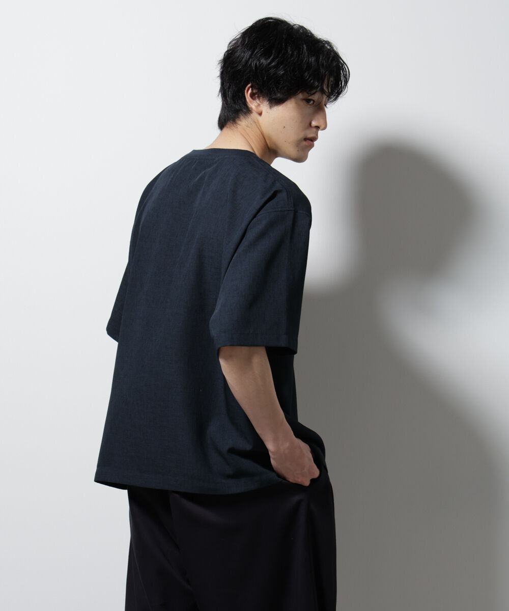 NANO universe「テックリネン布帛Tシャツ 半袖」|Tシャツ・カットソー|