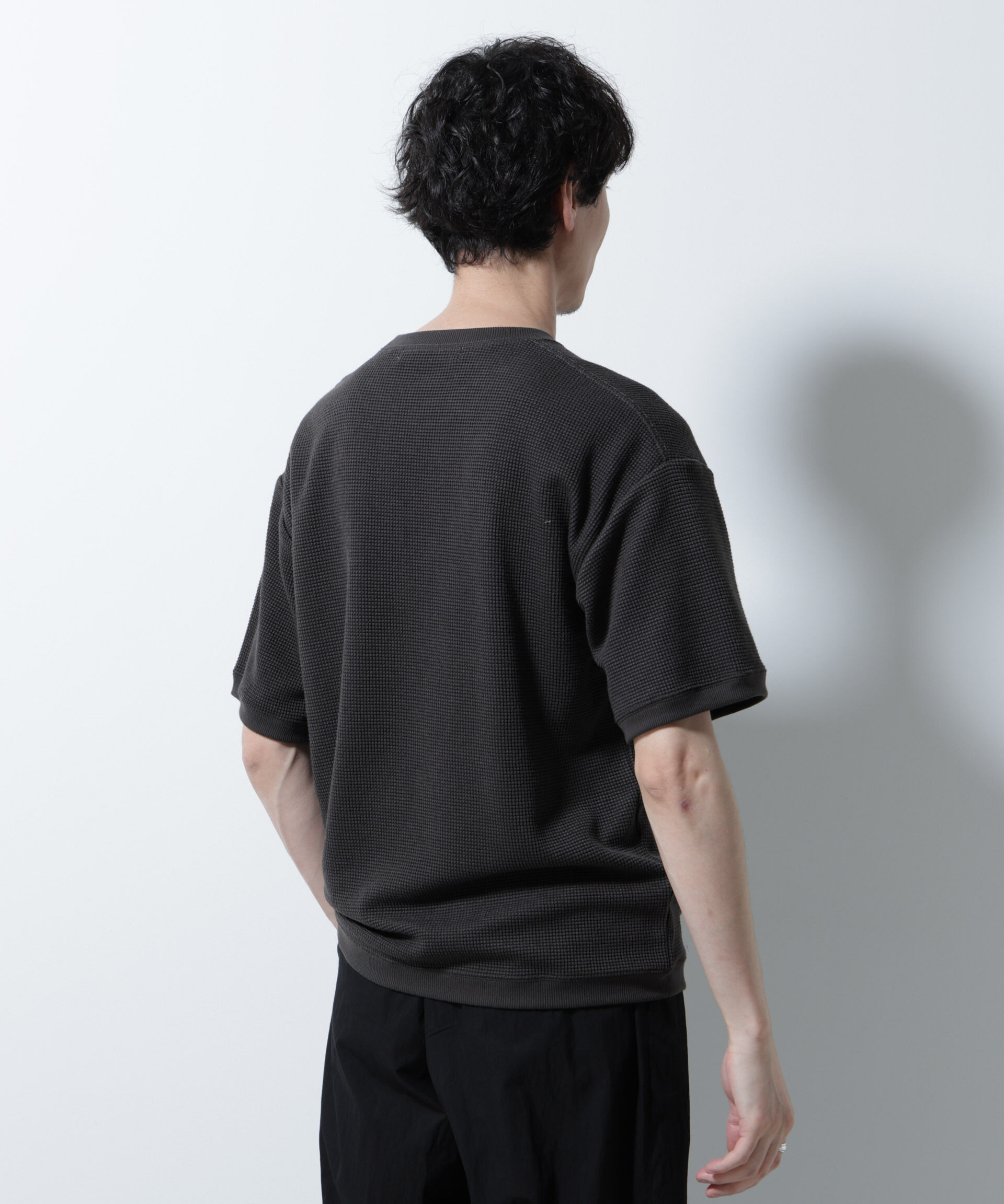 NANO universe「テックワッフルクルーネックTシャツ 半袖」|Tシャツ・カットソー|