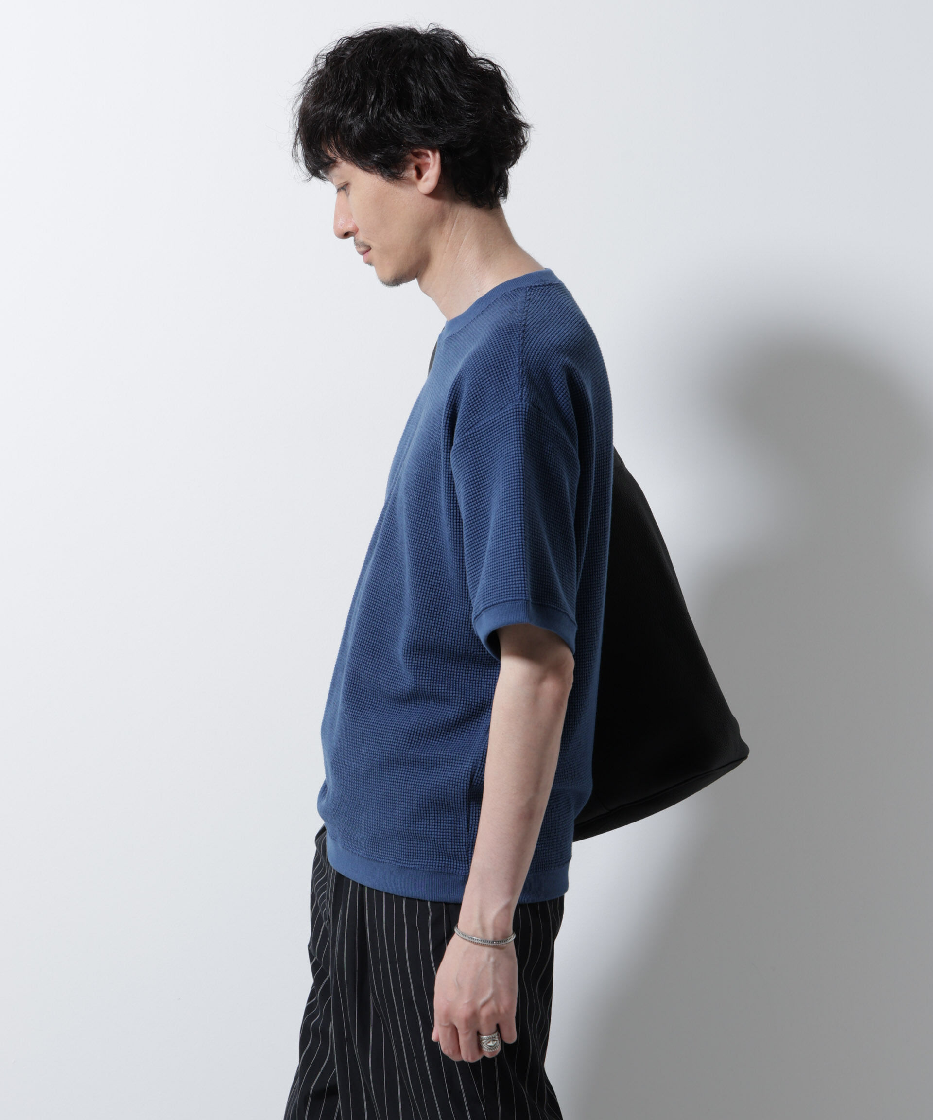 NANO universe「テックワッフルクルーネックTシャツ 半袖」|Tシャツ・カットソー|
