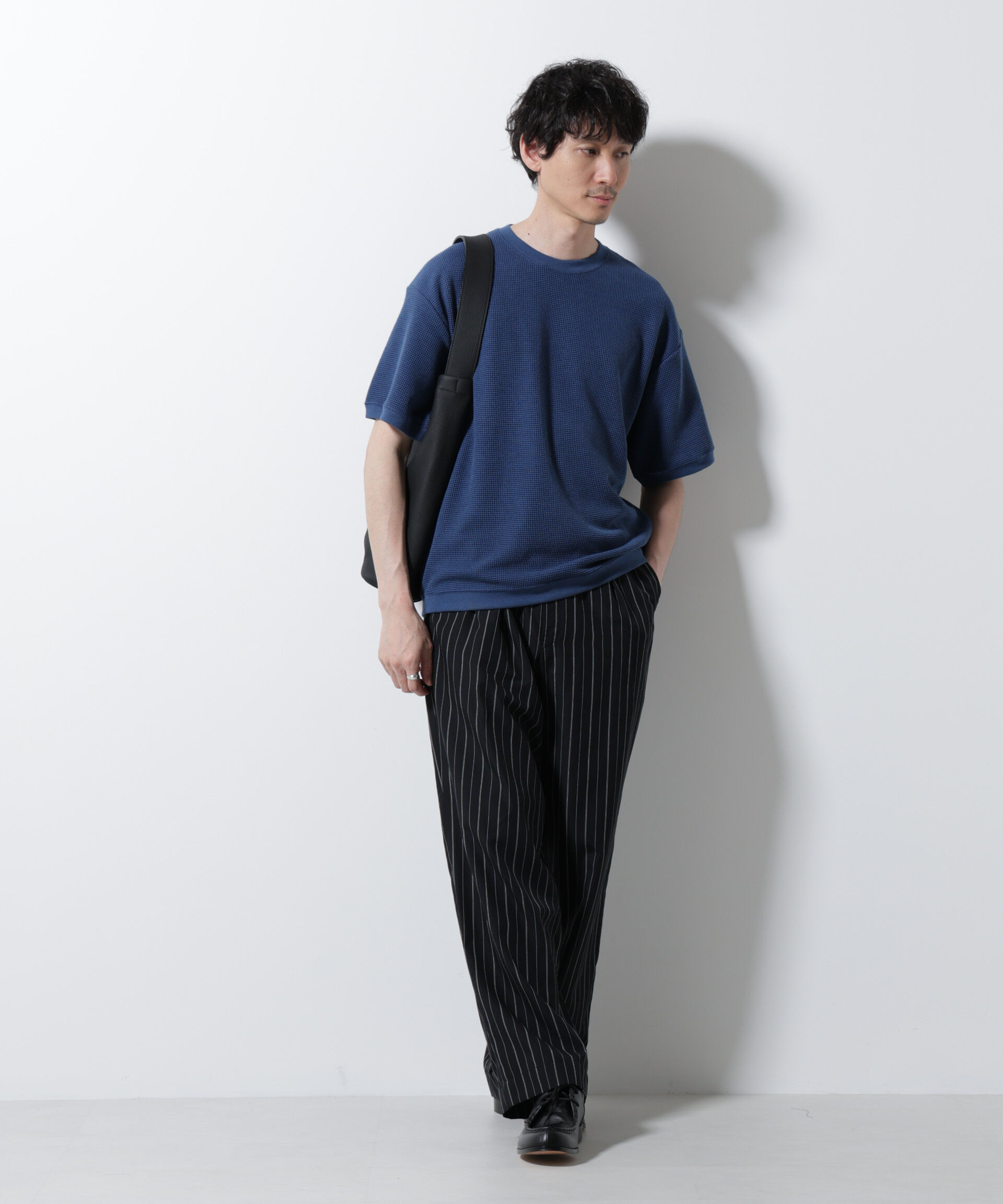 NANO universe「テックワッフルクルーネックTシャツ 半袖」|Tシャツ・カットソー|