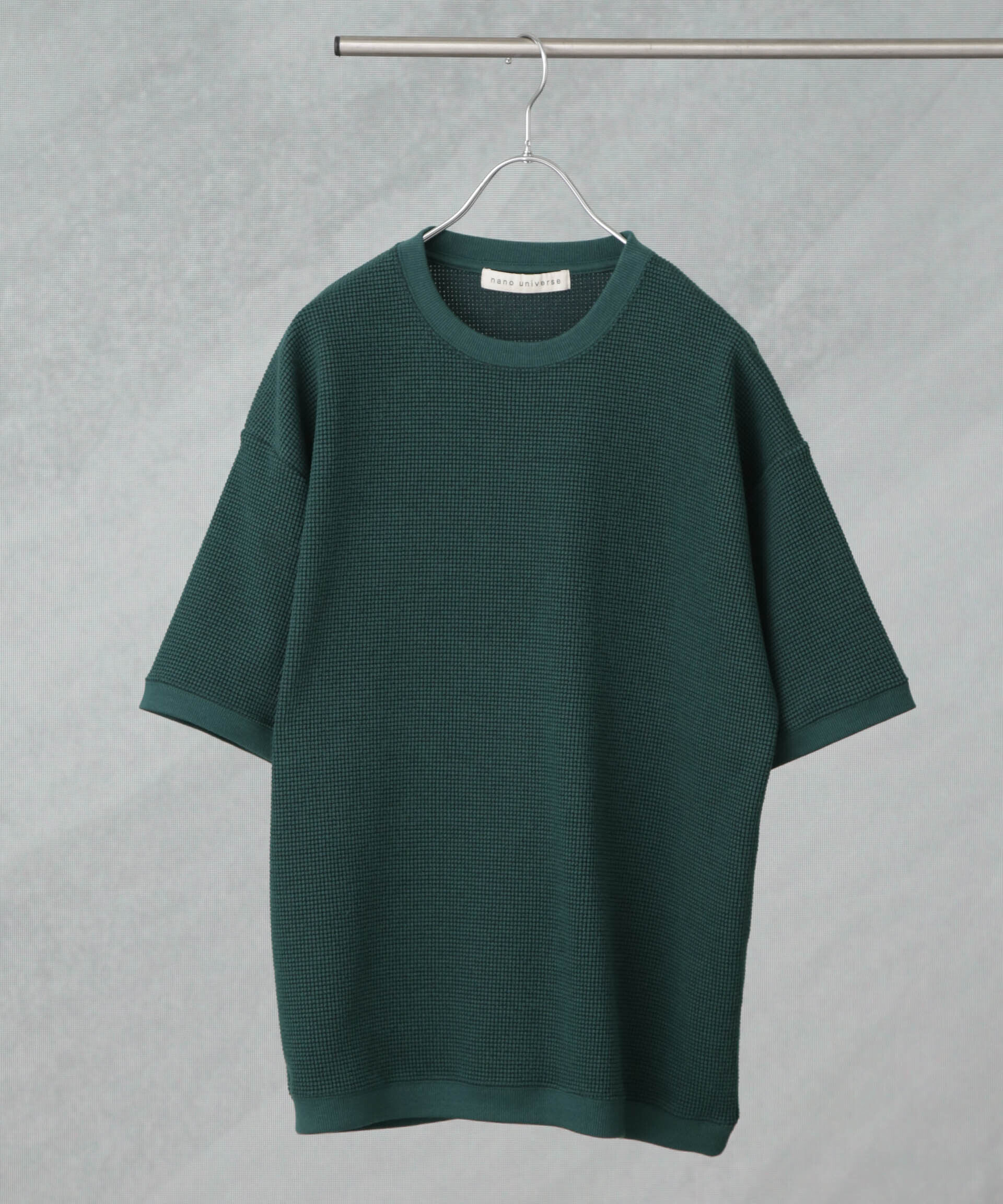 NANO universe「テックワッフルクルーネックTシャツ 半袖」|Tシャツ・カットソー|