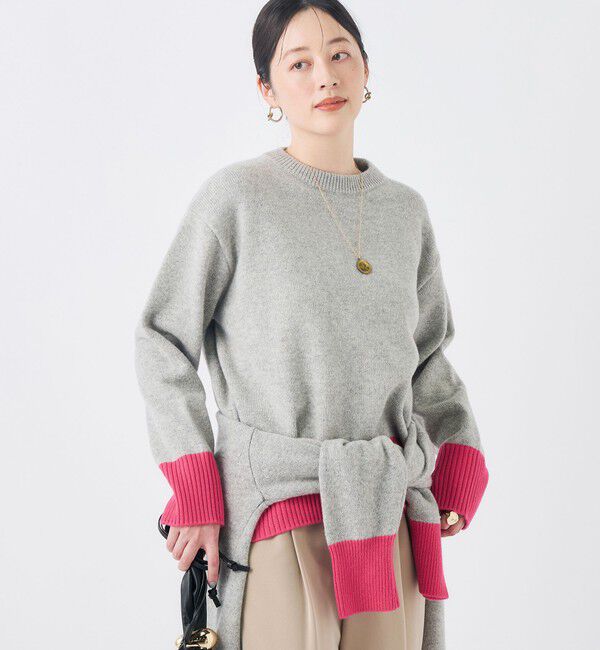 NOLLEY'S「【WEB＆店舗限定カラーあり】MUSICクルーネックプルオーバー」|ニット・セーター|グレー系1