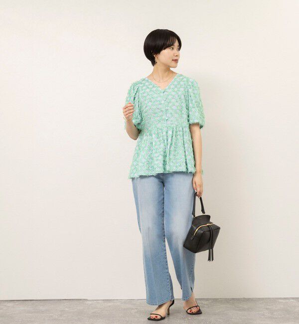 NOLLEY'S sophi「【WEB＆一部店舗限定】ラティスジャガードペプラムブラウス」|シャツ・ブラウス|