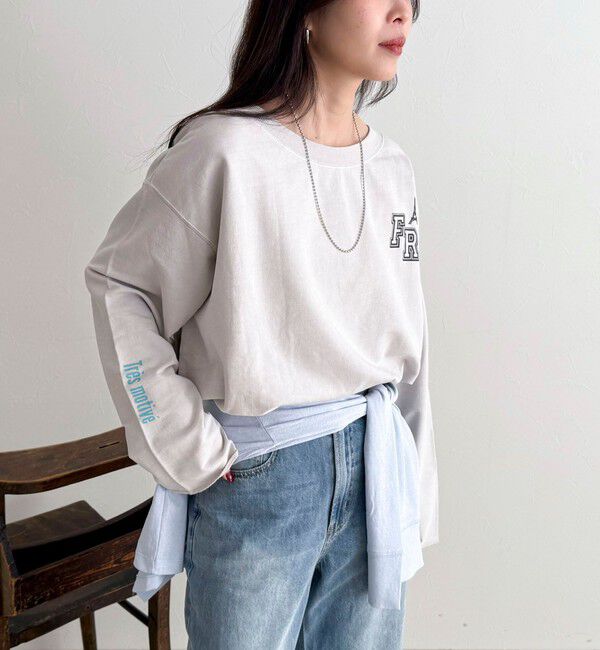 fredy emue「ヴィンテージ加工裏毛オフショルプルオーバー」|Tシャツ・カットソー|
