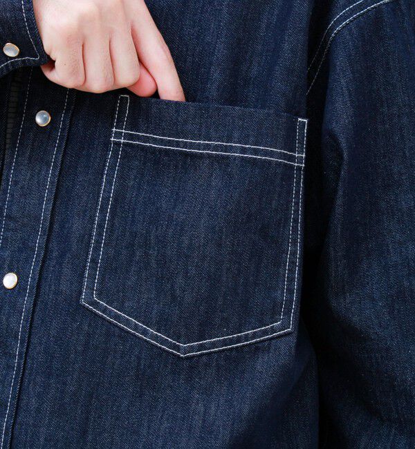 GLOSTER「【デニムのようでデニムじゃない】NON DENIM SHIRTS ノンデニムシャツ」|シャツ・ブラウス|
