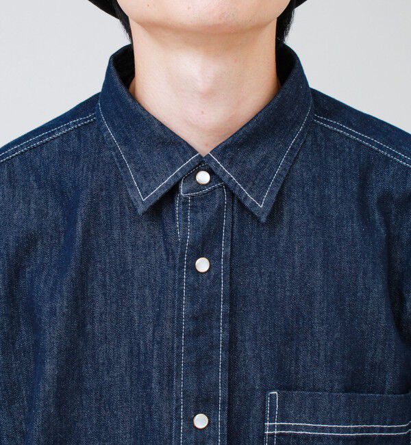 GLOSTER「【デニムのようでデニムじゃない】NON DENIM SHIRTS ノンデニムシャツ」|シャツ・ブラウス|