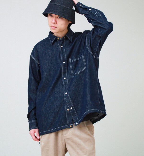 GLOSTER「【デニムのようでデニムじゃない】NON DENIM SHIRTS ノンデニムシャツ」|シャツ・ブラウス|