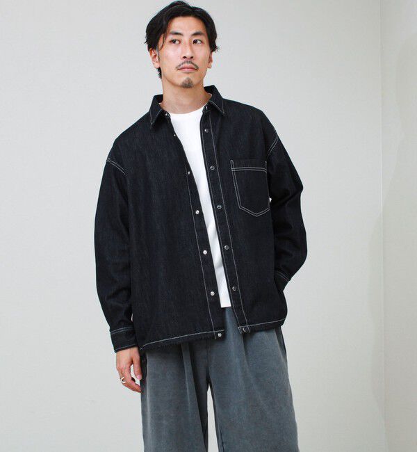 GLOSTER「【デニムのようでデニムじゃない】NON DENIM SHIRTS ノンデニムシャツ」|シャツ・ブラウス|
