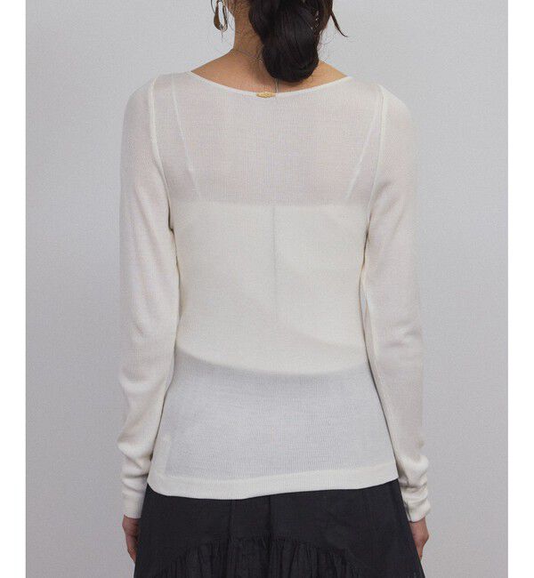 SALON adam et rope'「Hug Silk ラウンドネックプルオーバー」|Tシャツ・カットソー|
