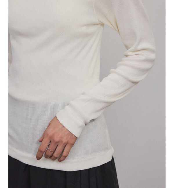 SALON adam et rope'「Hug Silk ラウンドネックプルオーバー」|Tシャツ・カットソー|