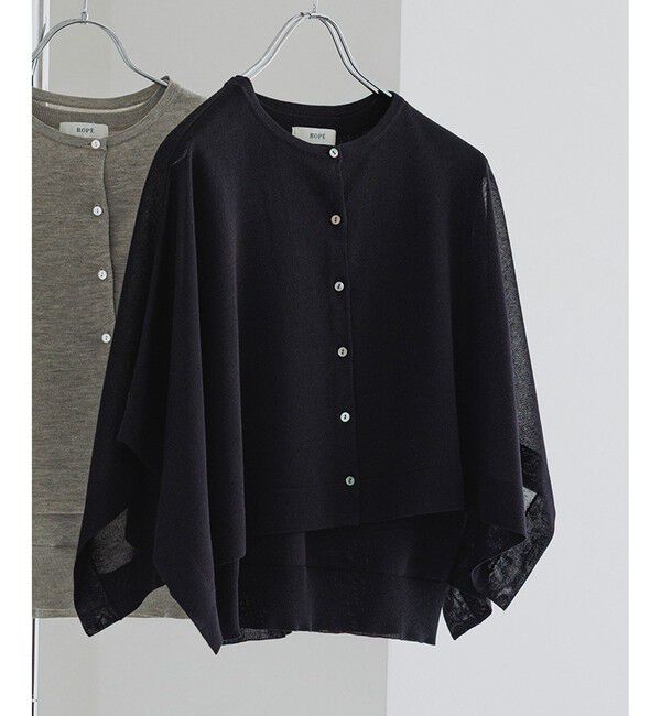 ROPE「LEVITA レイヤードニットプルーオーバー(ケープ&times;タンクトップ)/接触冷感・イージーケア」|Tシャツ・カットソー|