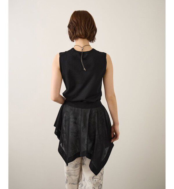 ROPE「LEVITA レイヤードニットプルーオーバー(ケープ&times;タンクトップ)/接触冷感・イージーケア」|Tシャツ・カットソー|