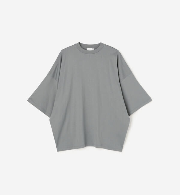 handvaerk「handvaerk | 60/2 ビッグクルーネックTシャツ SOLID MEN」|Tシャツ・カットソー|GREY系1