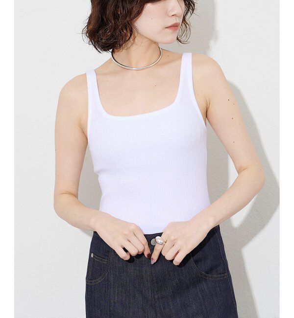  「カップツキRIBタンクトップ」|Tシャツ・カットソー|ホワイト