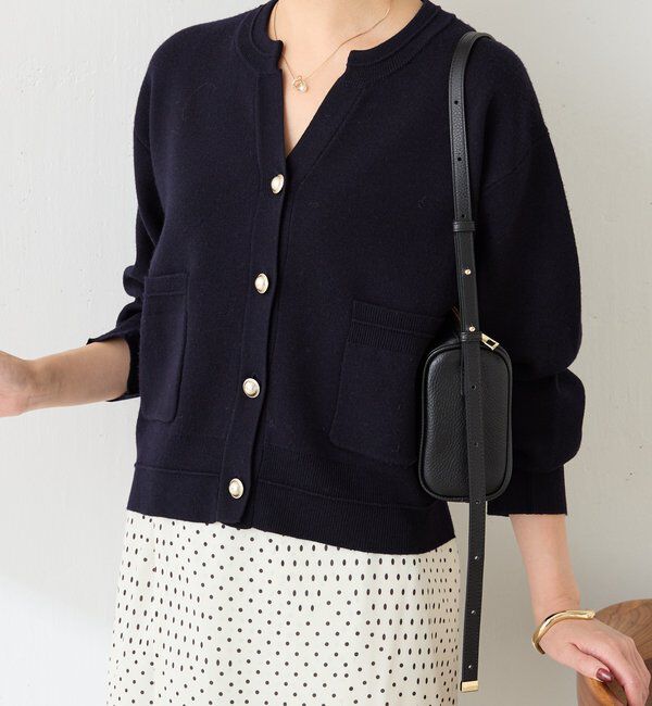  「スキッパースウェットライクカーディガン」|ニット・セーター|