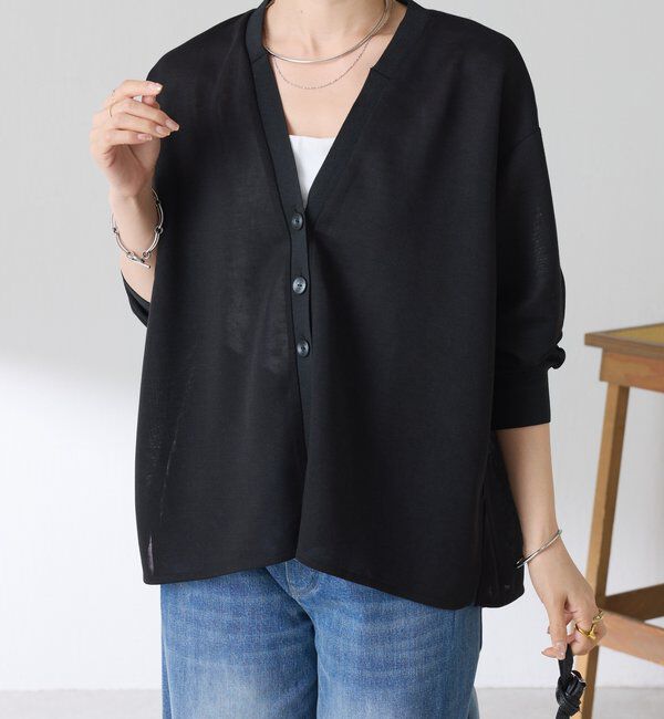  「【ロングシーズン着れる】シアーダンボールカーディガン」|Tシャツ・カットソー|