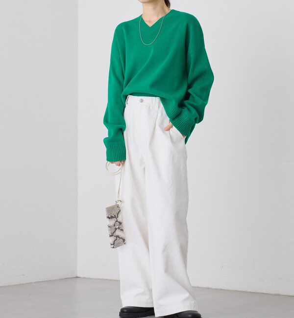  「【A・MONN】【EC・店舗限定色あり】Vネックニットプルオーバー」|ニット・セーター|