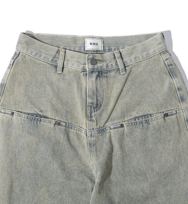  「《UNISEX / サイズ展開あり》スラッシュポケットブラストワイドデニム」|デニム|