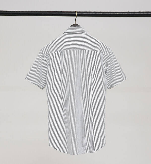 ABAHOUSE「【FLEX SHIRTS】接触冷感 ペンストライプ　半袖シャツ」|シャツ・ブラウス|