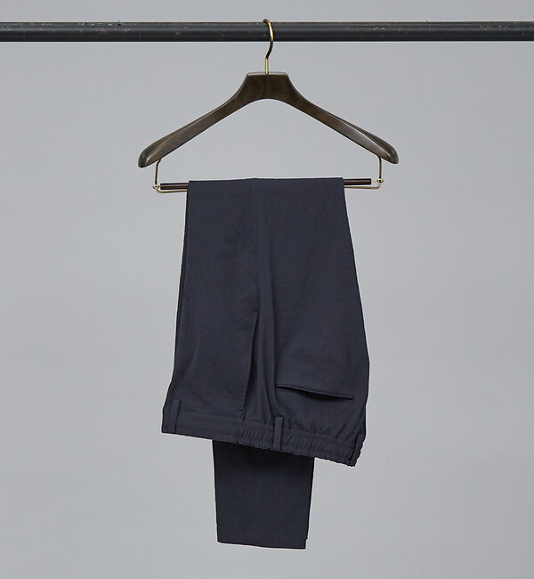 ABAHOUSE「【セットアップ対応】 PE-wrinkle ワッシャー イージースラックス /ス」|スラックス|ダークネイビー