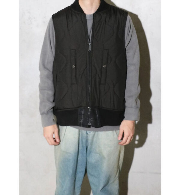 ABAHOUSE「【MADE IN STANDARD】PRINTED MA-1 VEST REVE」|ベスト・ジレ|