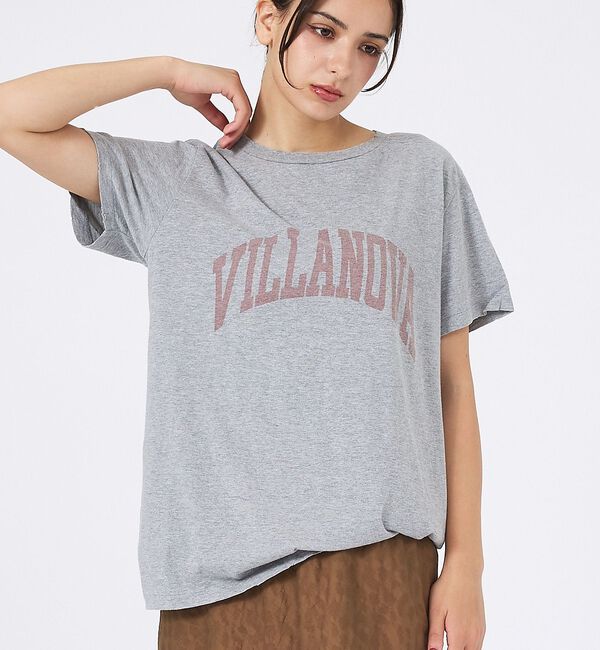 Rouge vif「【REMI RELIEF / レミレリーフ】SP加工/ロゴT/VILLANOVA」|Tシャツ・カットソー|グレー