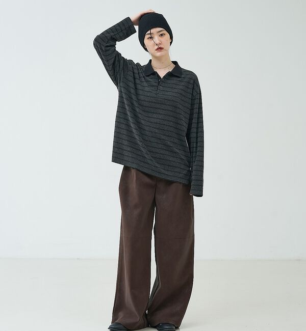 NOMINE「パイル カットソー ポロ｜配色 ロングスリーブ【予約】」|Tシャツ・カットソー|