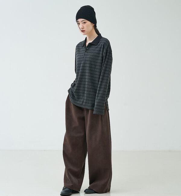 NOMINE「パイル カットソー ポロ｜配色 ロングスリーブ【予約】」|Tシャツ・カットソー|