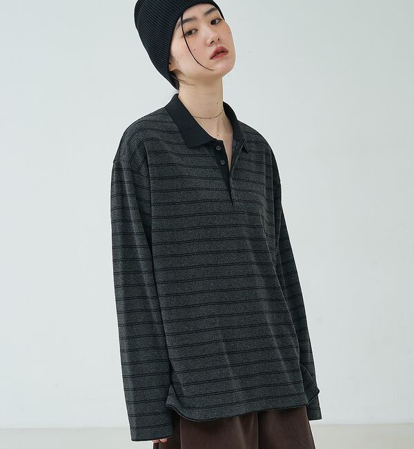 NOMINE「パイル カットソー ポロ｜配色 ロングスリーブ【予約】」|Tシャツ・カットソー|