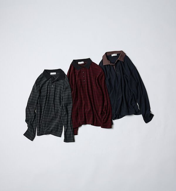 NOMINE「パイル カットソー ポロ｜配色 ロングスリーブ【予約】」|Tシャツ・カットソー|