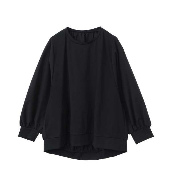 TIARA「ドルマンタフタコンビトップス（セットアップ可）」|Tシャツ・カットソー|ブラック