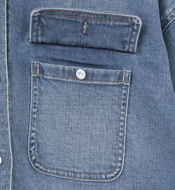TIARA「【HEALTHY DENIM/ヘルシーデニム】デニムシャツ（Almond Milk）」|デニム|