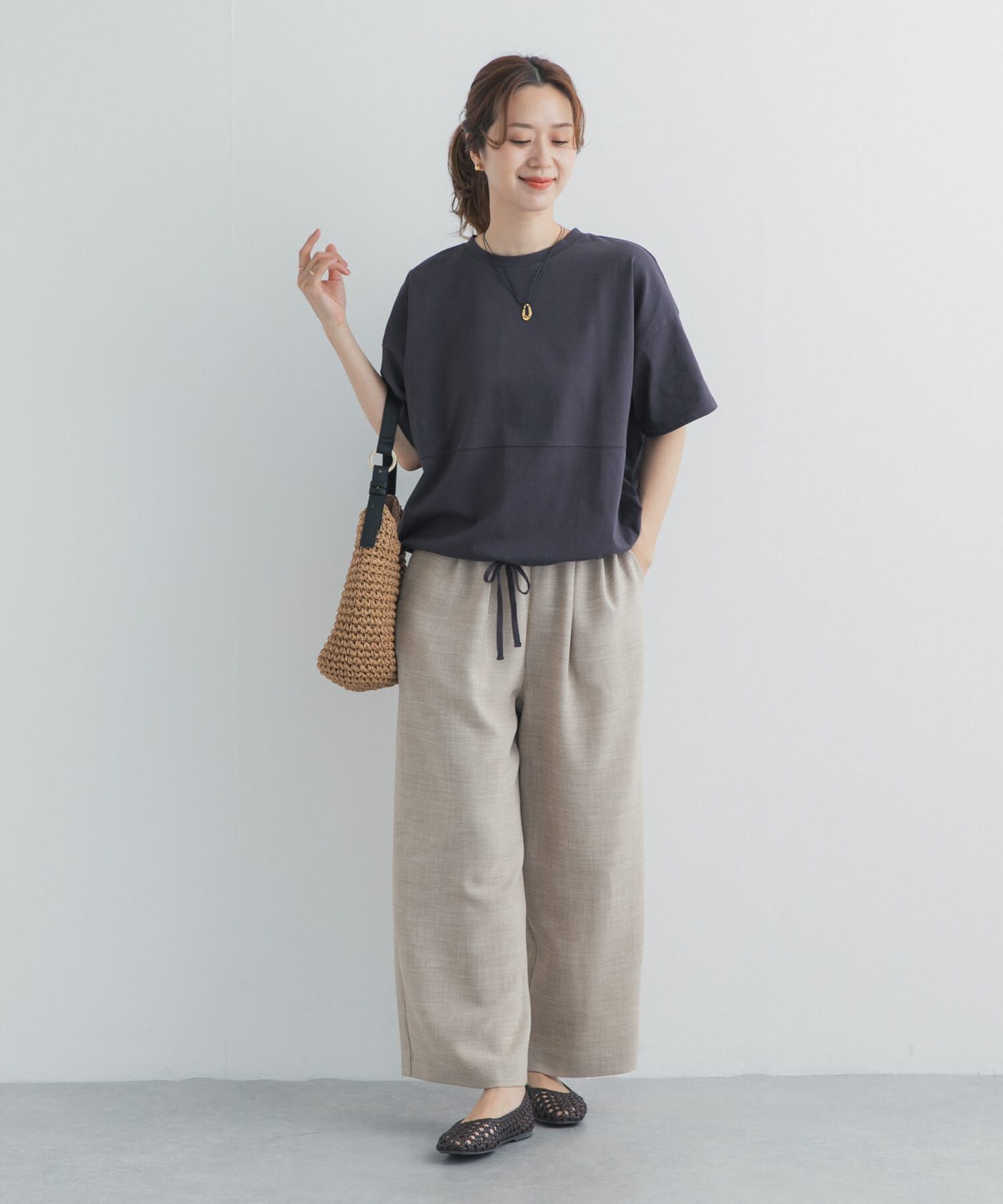 URBAN RESEARCH DOORS「ヘムドロストプルオーバー」|Tシャツ・カットソー|