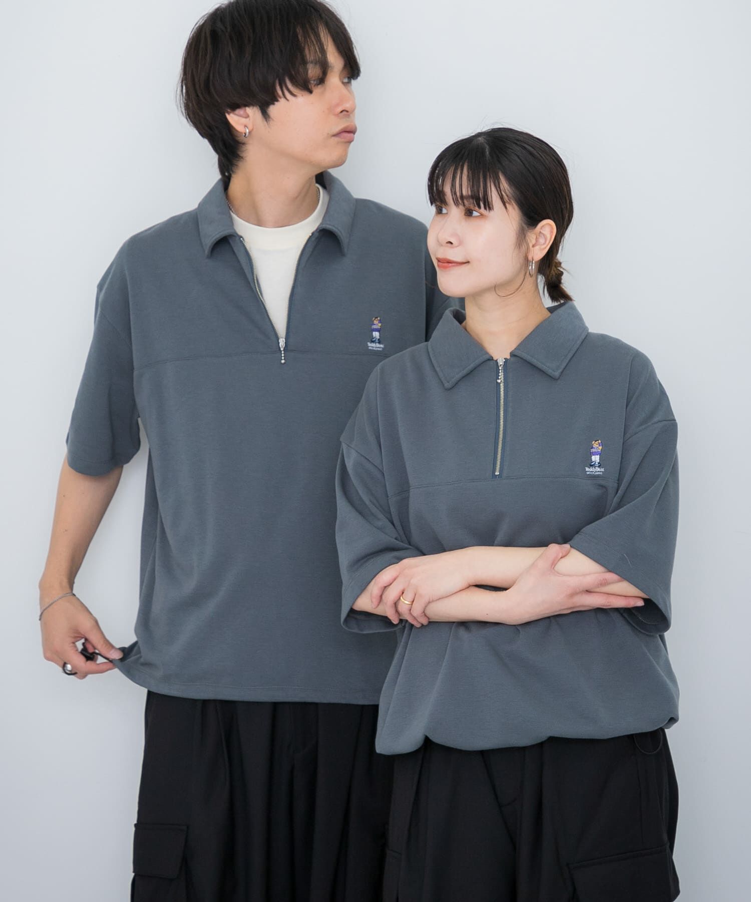 SENSE OF PLACE by URBAN RESEARCH「『別注』TeddyBear&times;SENSE OF PLACE　テディベアハーフZIPスウェット」|スウェット・ジャージ|