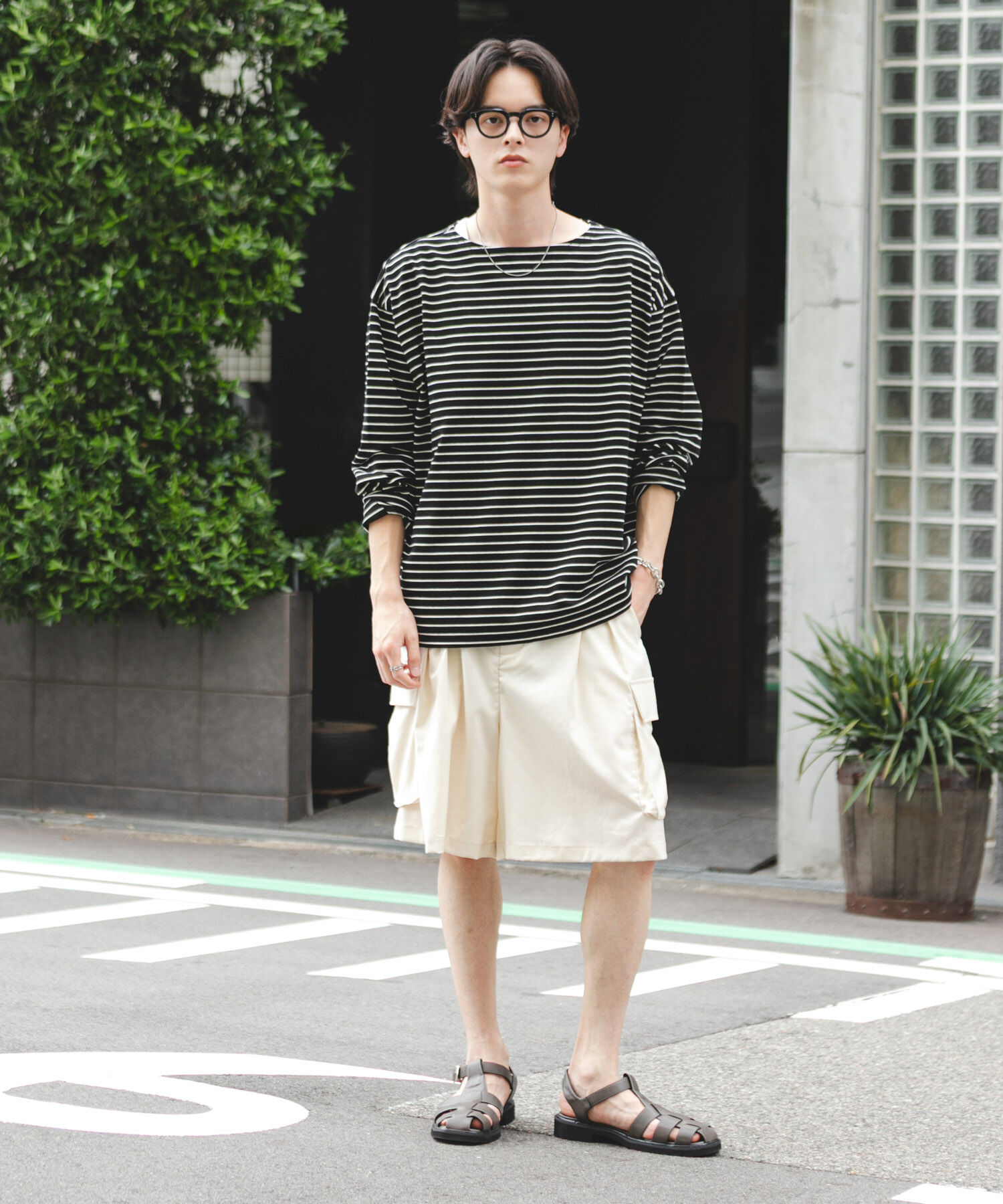 SENSE OF PLACE by URBAN RESEARCH「エクストラルーズバスクシャツ」|Tシャツ・カットソー|
