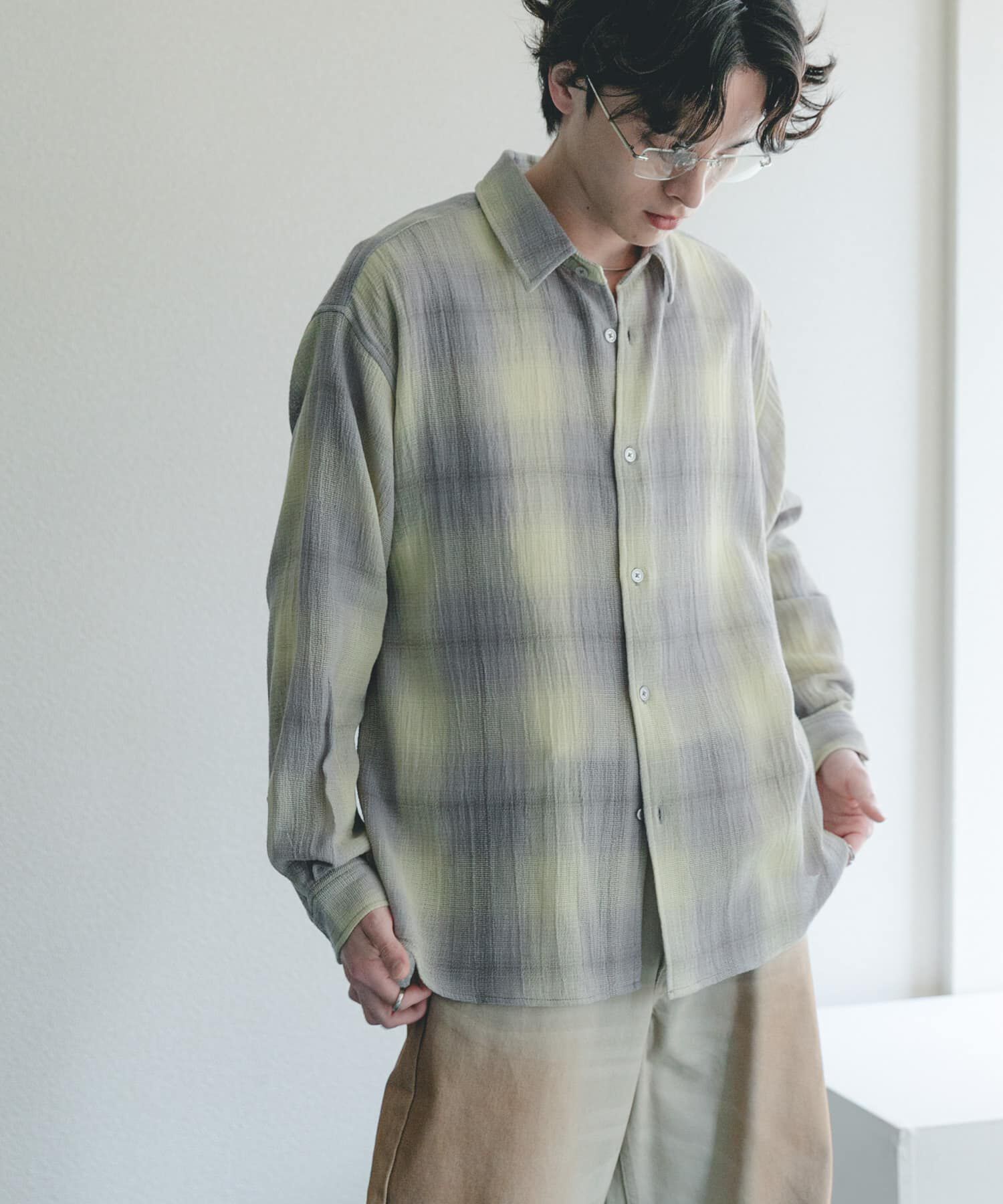 SENSE OF PLACE by URBAN RESEARCH「オンブレーチェックレギュラーカラーシャツ」|シャツ・ブラウス|