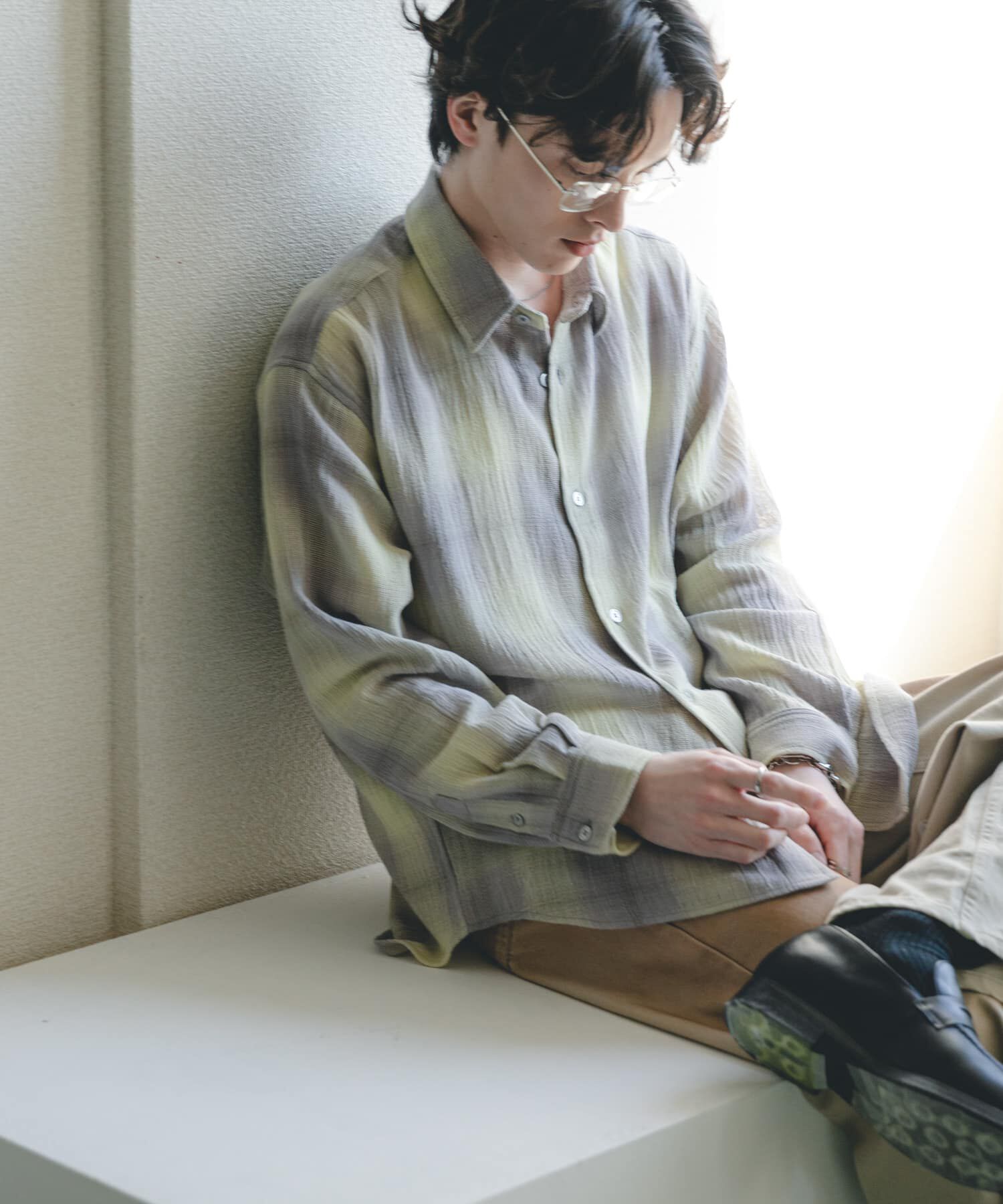 SENSE OF PLACE by URBAN RESEARCH「オンブレーチェックレギュラーカラーシャツ」|シャツ・ブラウス|