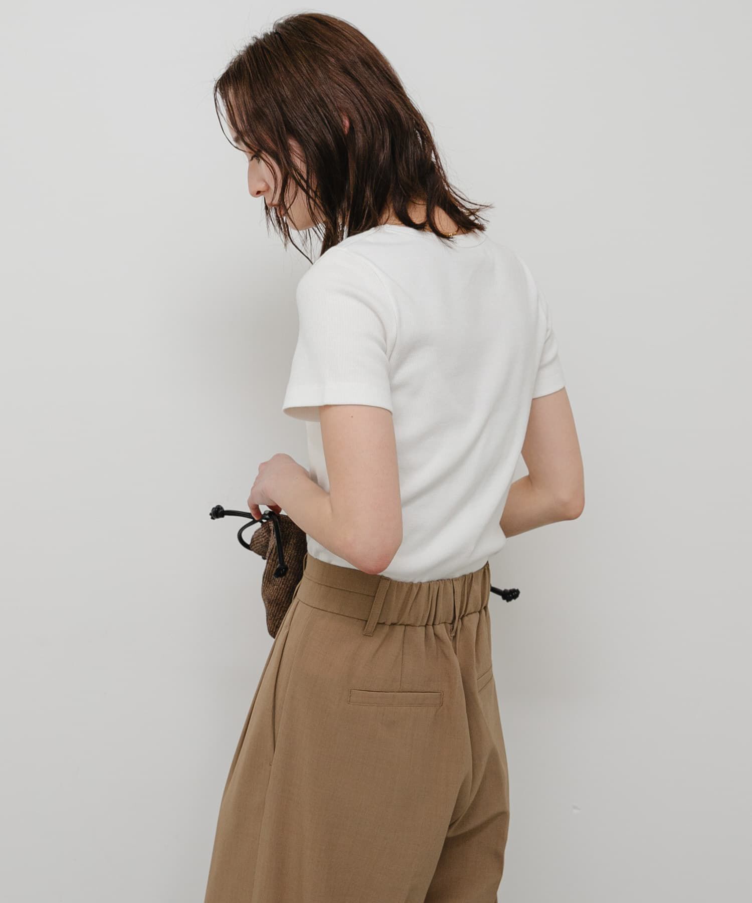 SENSE OF PLACE by URBAN RESEARCH「『一部WEB限定カラー』ラウンドネックリブTシャツ(半袖)」|Tシャツ・カットソー|