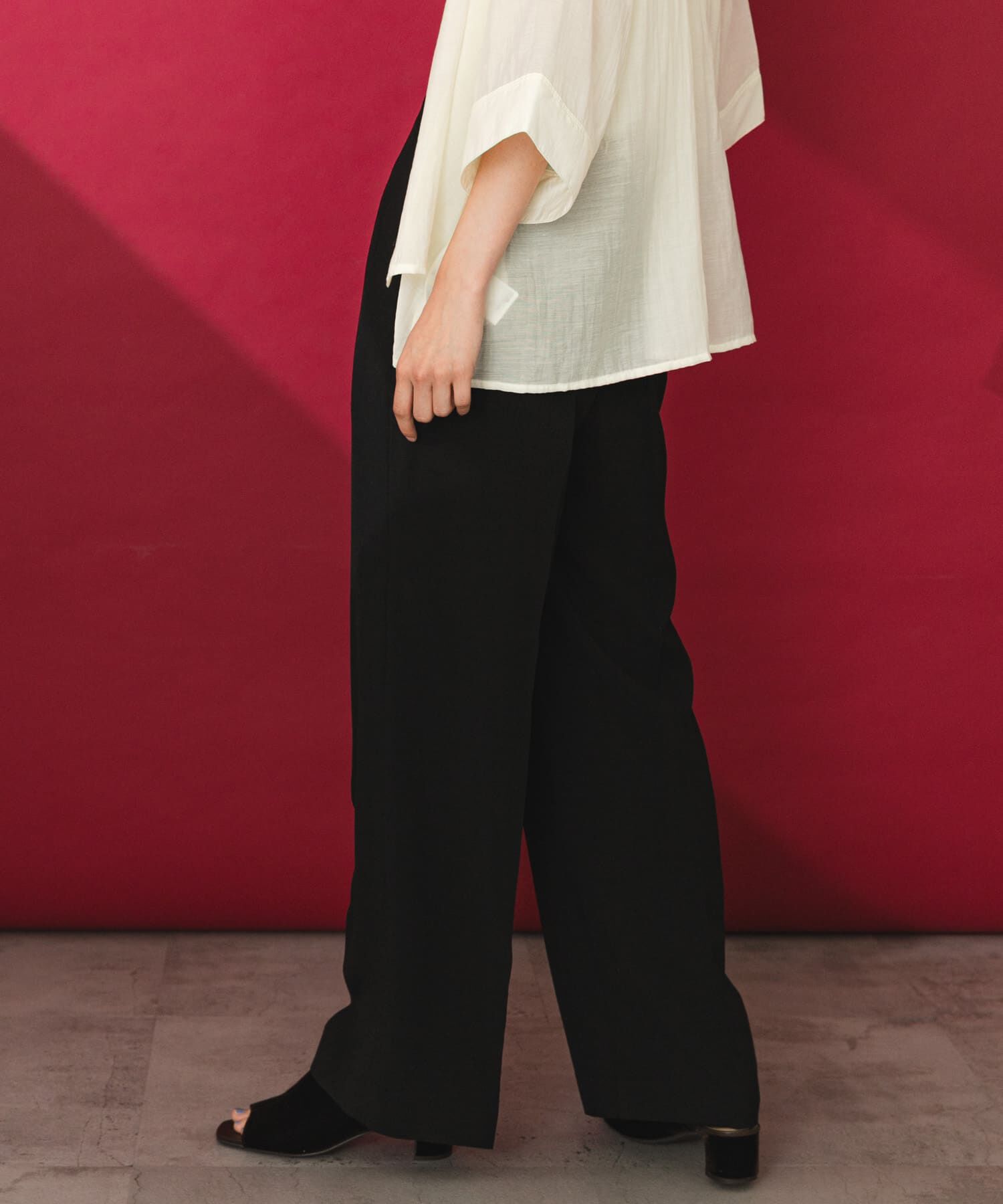 SENSE OF PLACE by URBAN RESEARCH「『一部WEB限定』『UR TECH DRYLUXE』リネンライクワイドパンツ」|その他|