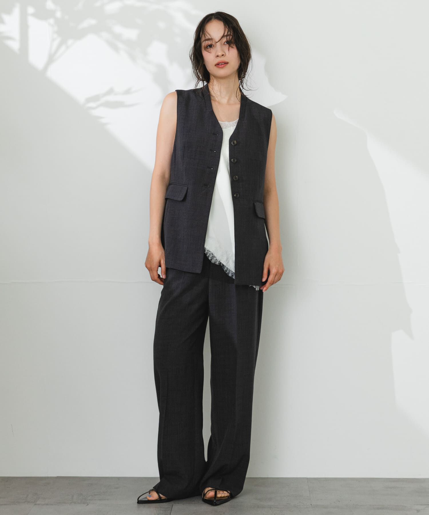 SENSE OF PLACE by URBAN RESEARCH「『一部WEB限定』『UR TECH DRYLUXE』リネンライクワイドパンツ」|その他|