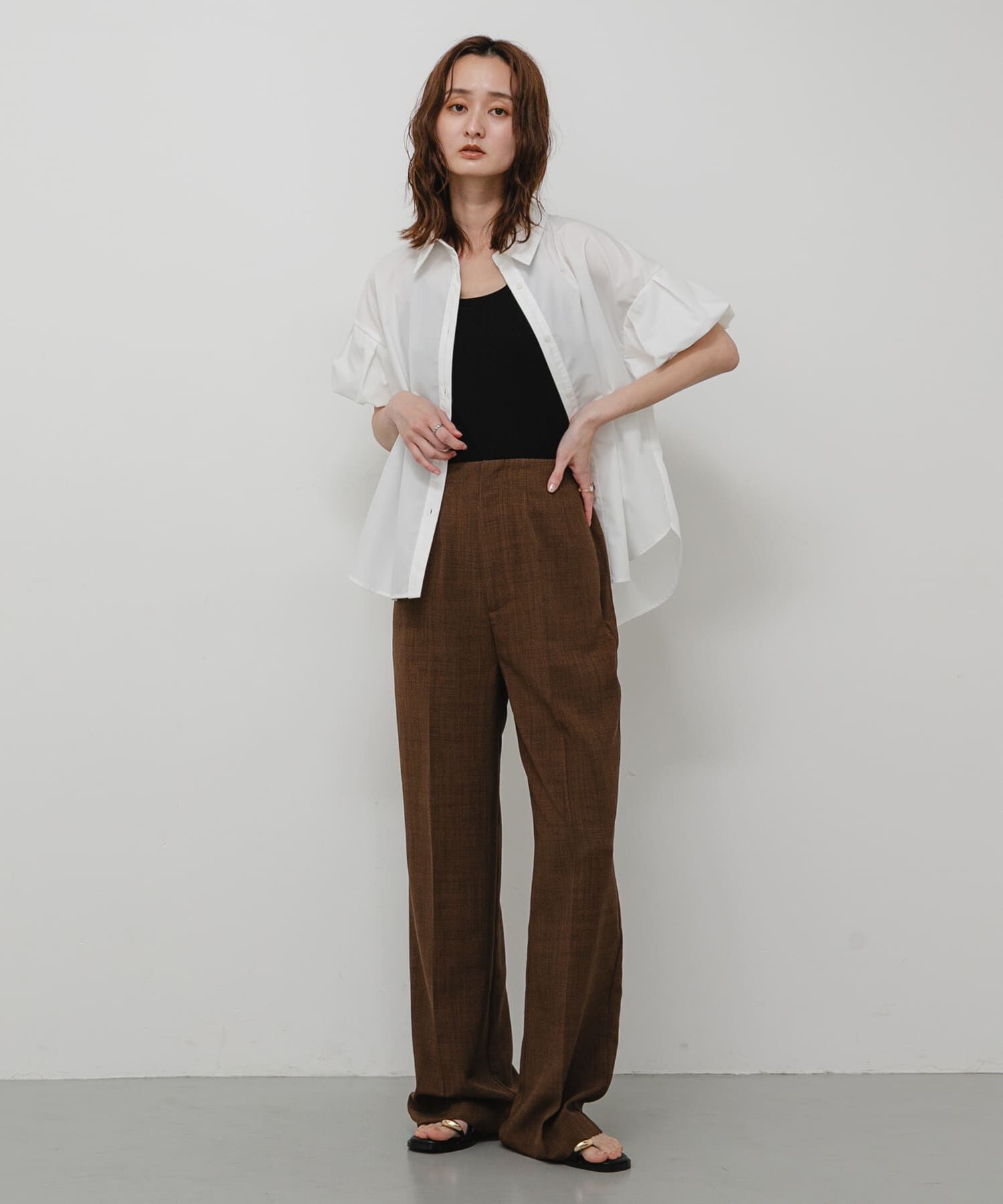 SENSE OF PLACE by URBAN RESEARCH「『一部WEB限定』『UR TECH DRYLUXE』リネンライクワイドパンツ」|その他|