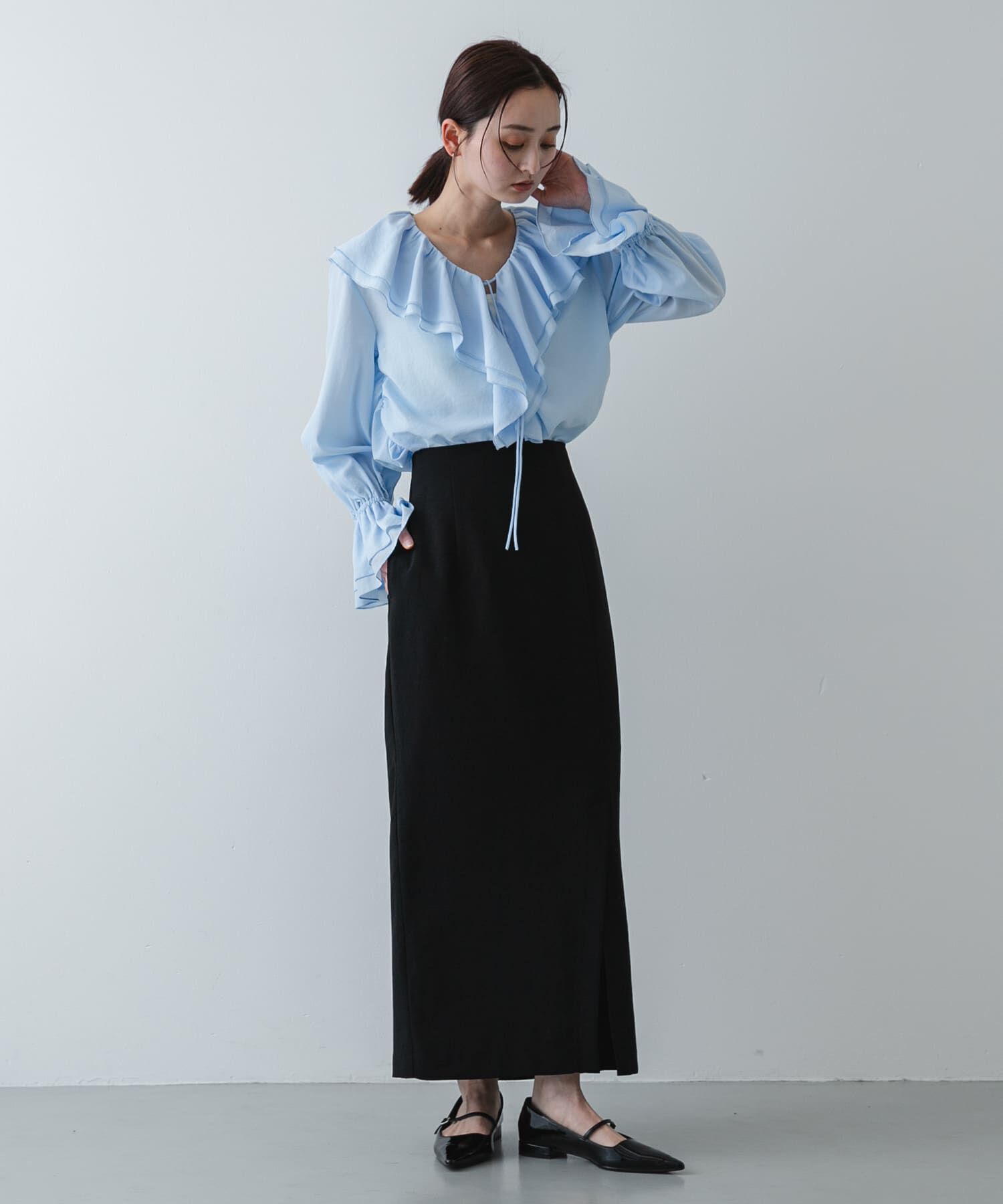 SENSE OF PLACE by URBAN RESEARCH「『一部WEB限定』『UR TECH DRYLUXE』リネンライクスリットタイトスカート」|スカート|