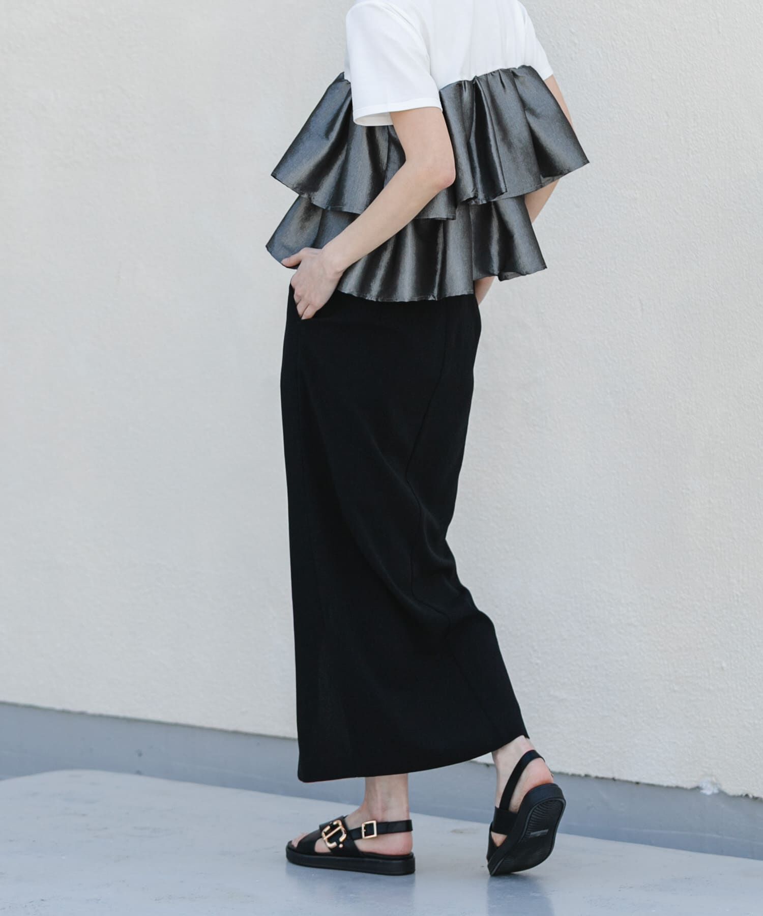 SENSE OF PLACE by URBAN RESEARCH「『一部WEB限定』『UR TECH DRYLUXE』リネンライクスリットタイトスカート」|スカート|