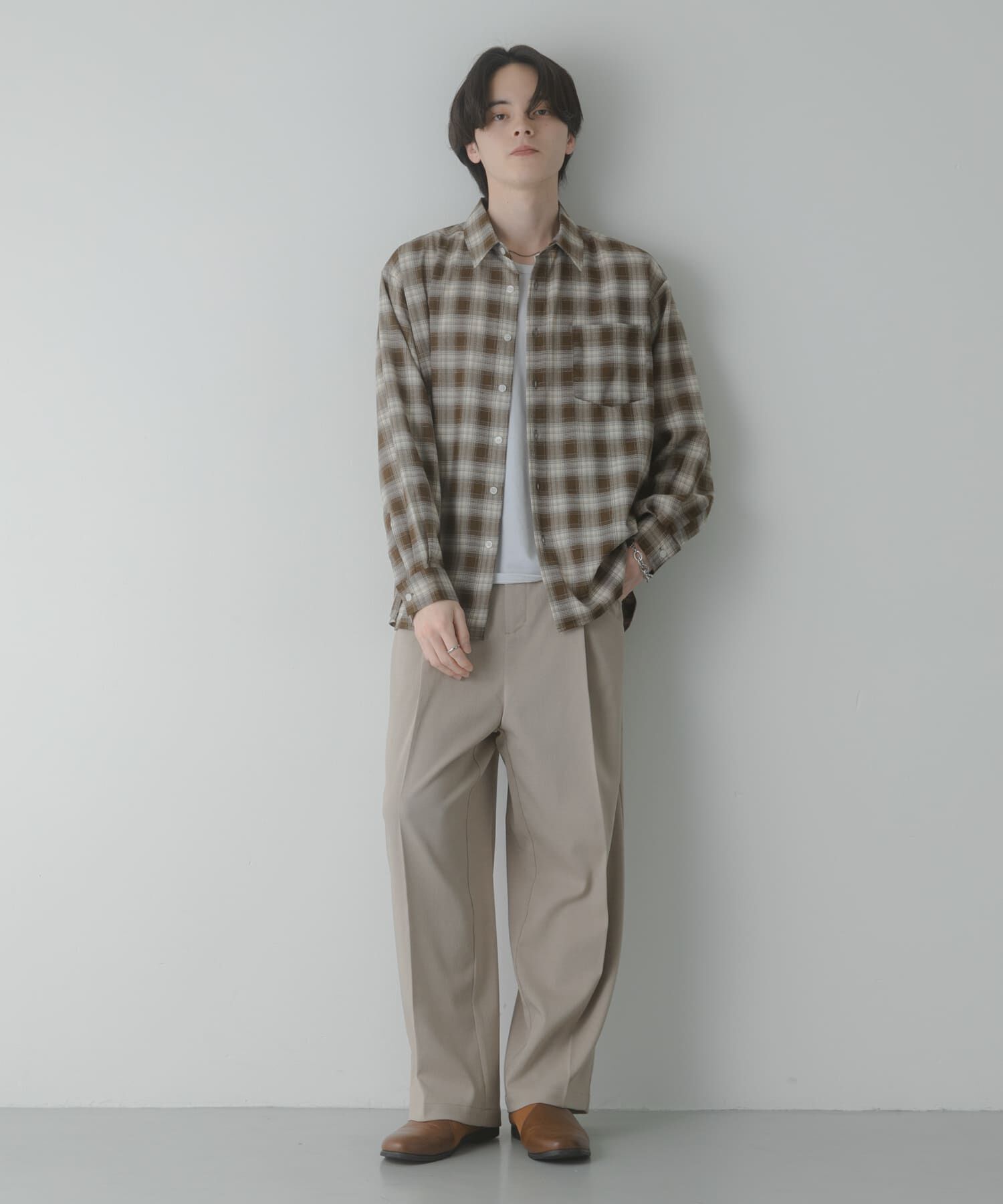 SENSE OF PLACE by URBAN RESEARCH「マドラスチェックロングスリーブシャツ」|シャツ・ブラウス|